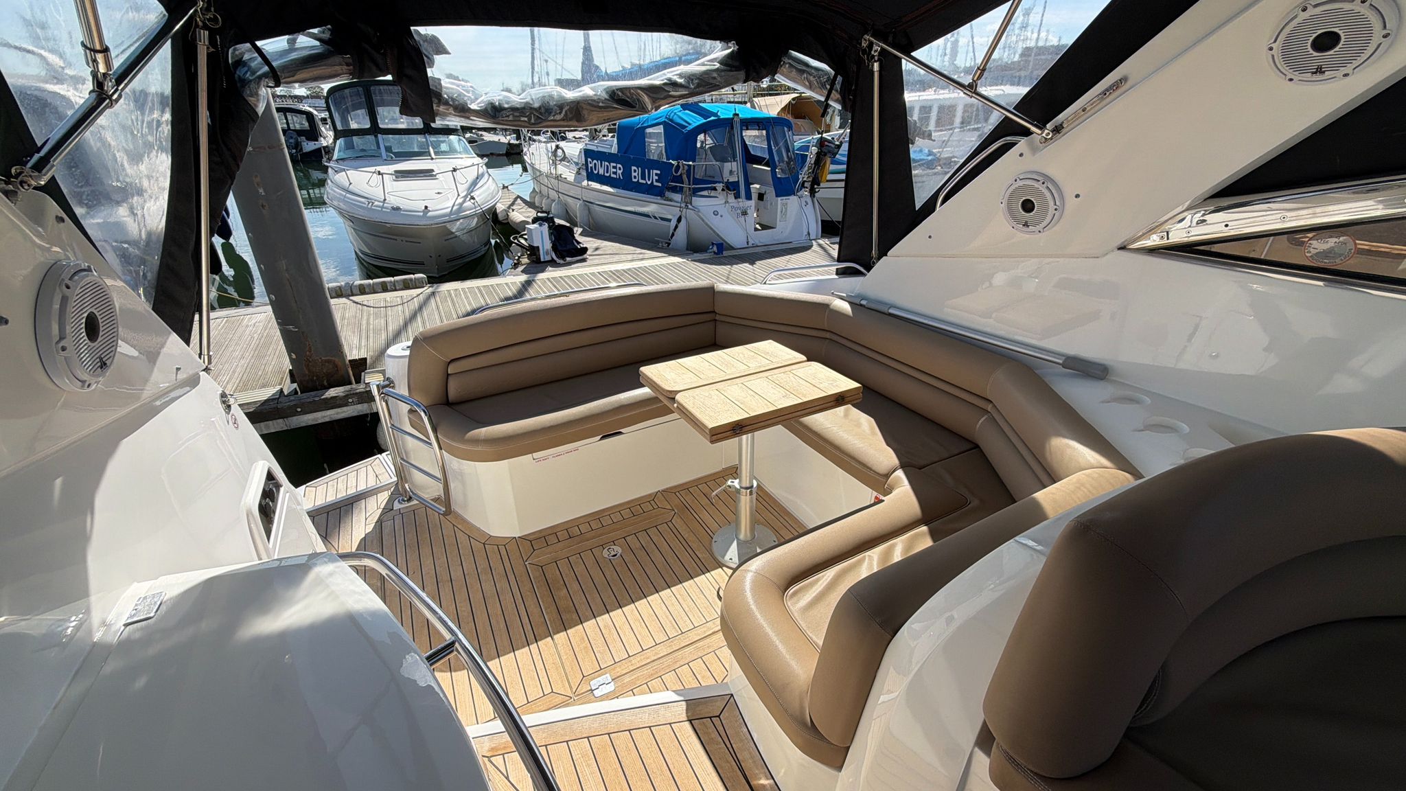 Cockpit seating and teak deck